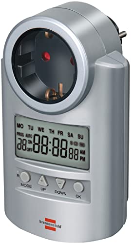 Brennenstuhl Primera-Line Digital Weekly Timer DT estabilizador de corrente Prateado Brennenstuhl - Tomadas e soquetes de energia - rotativo, lcd visor, 16 A, temporizador