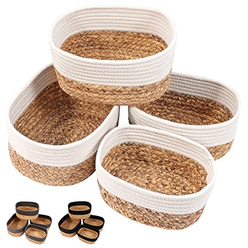 Conjunto 4 Cestos de Arrumação LANNVAN (Branco - Algodão e Tecido) Lannvan - Cestas - cestos, arrumação, branco, algodão, tecido