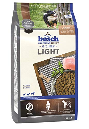 Ração para Cão BOSCH Light (1 Kg - Seca - Adulto) Bosch - Ração para cães - 1 kg, seca, adulto, light