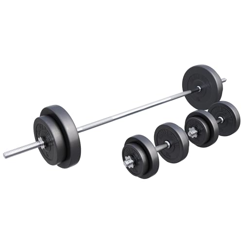 Conjunto de Barra e Discos GORILLA SPORTS 60Kg GORILLA SPORTS GMBH - Exercício e fitness - barra, discos, pesas, vinil
