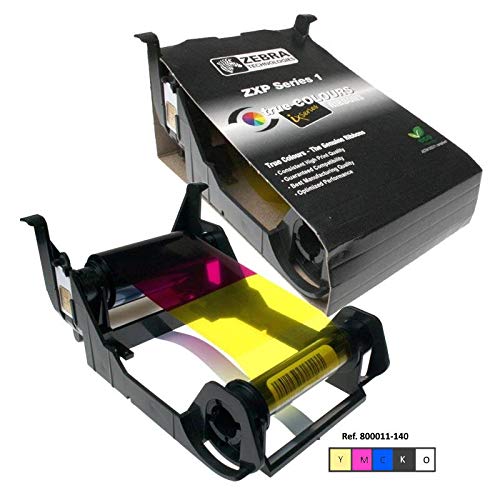Zebra 800011-140 fita para impressora 100 páginas Preto, Azul, Magenta, Amarelo Zebra - Fitas para impressora - 100 páginas, preto, azul, magenta, amarelo