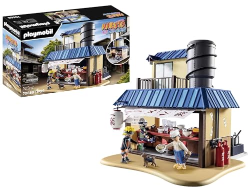 Playmobil NARUTO Shippuden 70668 - Loja de Ramen do Ichiraku PLAYMOBIL - Brinquedos - loja de ramen, figuras, cozinha, mesas, cortinas