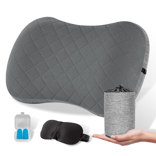 Almofada de Campismo EPROICKS com Bolsa Removível Cinzento EPROICKS - Almofadas de viagem - campismo, bolsa removível, cinzento