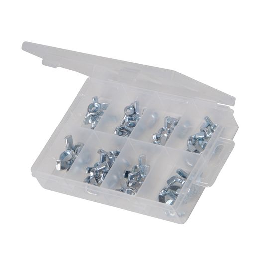 Conjunto de 40 Pontas FIXMAN (Prateado - Polipropileno) FIXMAN - Porcas e parafusos - 40 pontas, polipropileno, prateado, M4-M12