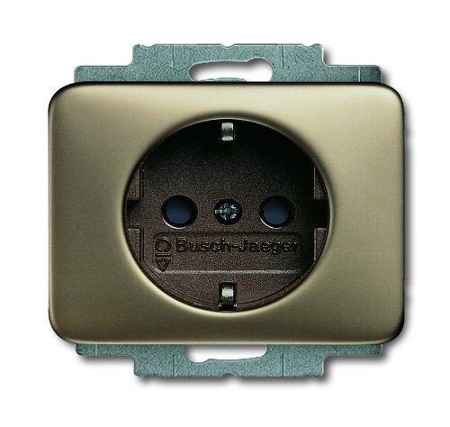 Busch-Jaeger 20EUC-21 módulo de tomada e interruptor Busch-Jaeger - Tomadas e soquetes de energia - tomada, interruptor, 2P+E, bronze