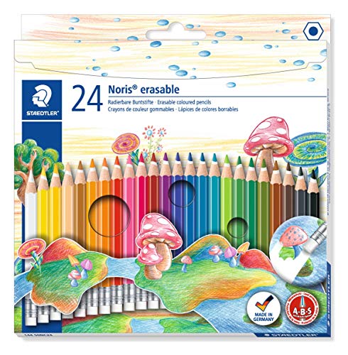 Lápis de Cor STAEDTLER Noris Club (Multicor - 24 Tabletas) Staedtler - Lápis - borrável, 24 tabletas, ecológico, 3mm