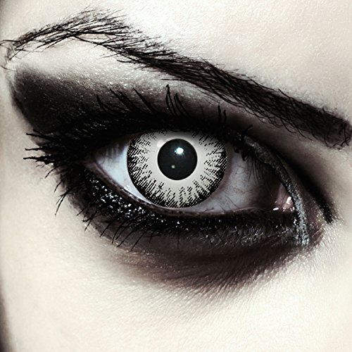 Lentes de Contato DESIGN LENSES Zombie (Branco e Preto) Designlenses - Lentes de contato - contato, branco, preto, zombie