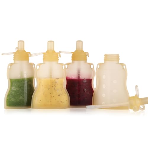 Bolsas Reutilizáveis Para Alimentos Para Bebês HAAKA A Silicone 4 Onças Haakaa - Recipientes de armazenamento de leite materno - reutilizáveis, bebés, silicone, 4 onças