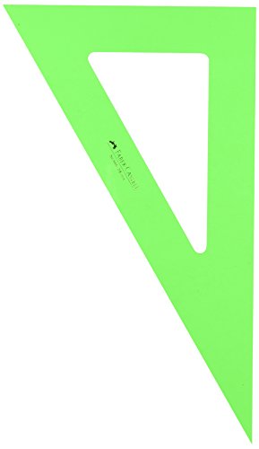 Régua FABER-CASTELL Quadro (Verde - 28cm) Faber-Castell - Esquadros - quadro, 28cm, plástico, transparente