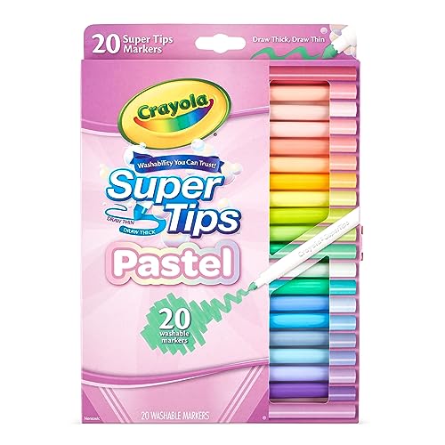 Crayola Washable Markers 20 Unidades Cor Pastel 
Marca:
Crayola
 - Instrumentos de escrita e desenho - laváveis, 20 unidades, cor pastel, à base de água