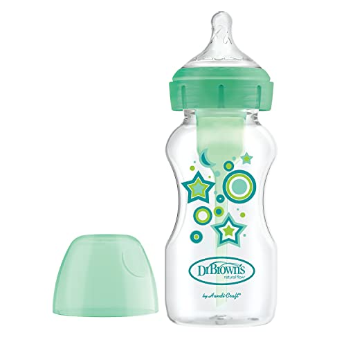 Biberão Anti-Cólicas DR. BROWNS 304317 | Verde HANDI-CRAFT - Biberões - anti-cólicas, silicone, tetina, funcionalidade