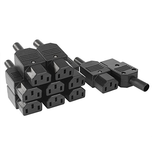 Adaptador de energia Sourcing Map 10UDS CA 250V 10A IEC320 C13 3 sourcing map - Acessórios de computador - 250v, 10A, IEC320 C13, tipo f
