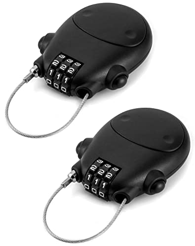 Cadeado com Fecho Qwork Retrátil 2 Peças QWORK - Fechaduras e chaves - retrátil, 2 peças, espessa corrente, fecho retrátil