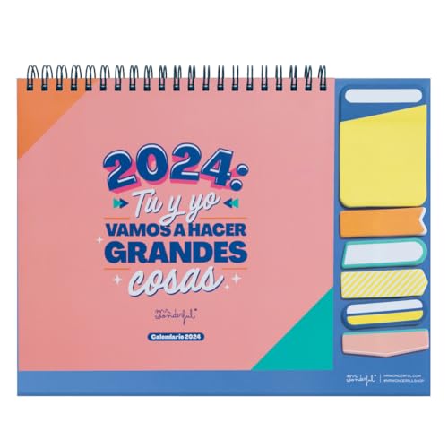 Calendário ERIK EDITORES 2024 30X30 Mr. Wonderful mr.wonderful comunication,s.l. - Calendários, organizadores e planejadores - calendário, mesa, tarefas, frases motivadoras, design Mr. Wonderful, bloco de notas, blocos marcadores, folhas autocolantes