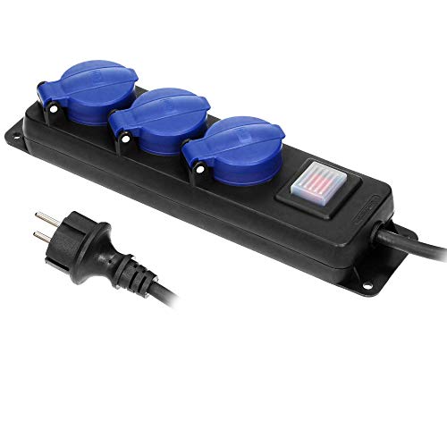 Extensão Elétrica ORNO AE-13192/GS/3M (3 m) Orno - Fios e cabos elétricos - interruptor, 3 tomas, resistente à água