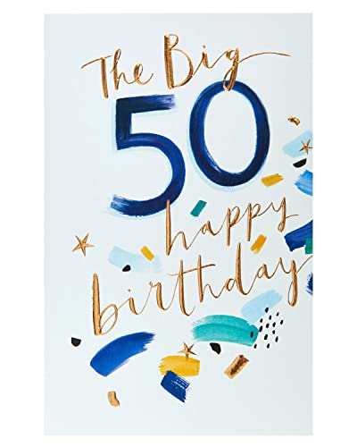 Cartão de Aniversário GREETINGS 50 (Azul - 15x21 cm) UK Greetings - Cartões de cumprimentos e de nota - azul, 15x21 cm
