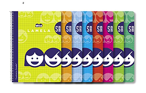 Caderno LAMELA (Multicor - Quadriculado - 21x29.7cm) EDITORIAL LAMELA - Cadernos e bloco de notas - quadriculado, 21x29.7cm, resistente, fácil de limpar