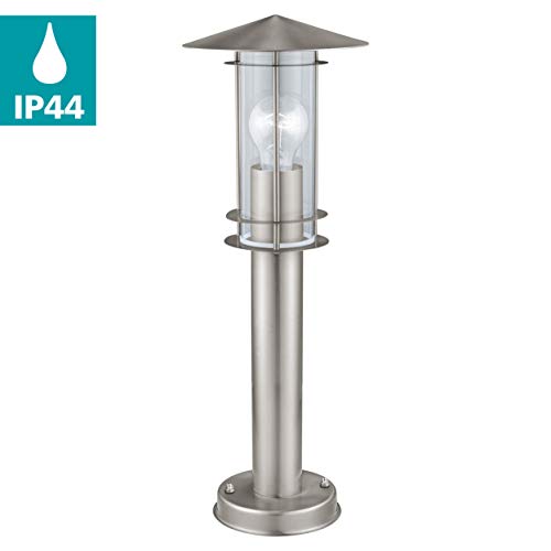 Candeeiro Exterior de Chão EGLO LISIO 500 mm EGLO - Iluminação de caminho na paisagem - 500 mm, inox, vidro transparente, jardim