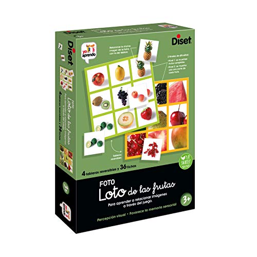 Jogo de cartas DISET LOTO PHOTO FRUITES (6 anos) Diset - Jogos - jogo de cartas, loteria, frutas, 6 anos