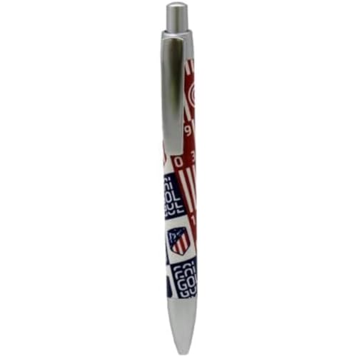 Esferográfica CYPB BRANDS Atlético de Madrid CYPBRANDS - Canetas - metal, escudo, Atletico de Madrid, tinta azul e preta