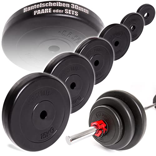 Conjunto de Discos de Pesos C.P. SPORTS 30/31 Mm (26Kg - 30Kg) C.P. Sports - Levantamento de peso - discos, pesos, 26kg, 30kg