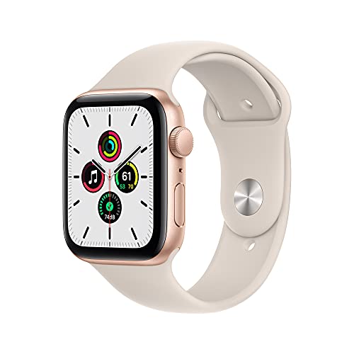 APPLE Watch SE GPS 44mm Oro con Correa Deportiva Blanco estrella Apple - Computadores - gps, 44mm, resistente à água, notificações