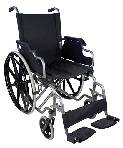 Cadeira de Rodas Dobrável com apoios de braços Mobiclinic - Cadeiras de rodas - rodas duplas, freios, apoio braços, 100 kg