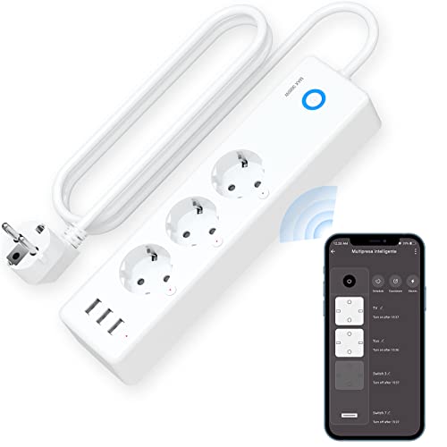 Tomada Inteligente GHOME com 3 Tomadas e 3 USB GHome Smart - Filtros de linha e supressores de surtos - inteligente, 3 tomadas, 3 usb