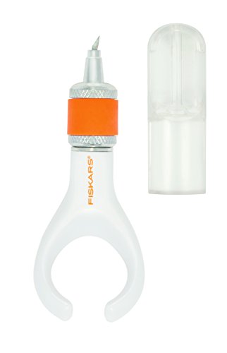 FISKARS Index Corte Preciso Esquerdo Direito 17.6Cm Fiskars - Ferramentas de corte e relevo para artesanato - preciso, curvas, lâmina pivotante, substituição