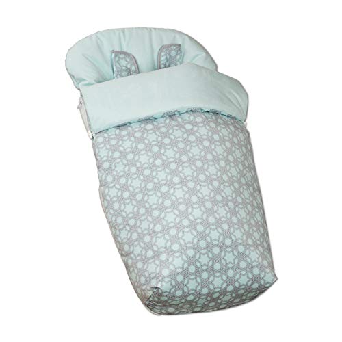 BabyLine Mosaic Sac de Chaise avec Moufles (Recondicionado Como Novo) Babyline - Forros e sacos de transporte para bebês - bolsa chaise, tecido macio, almofadas, transporte
