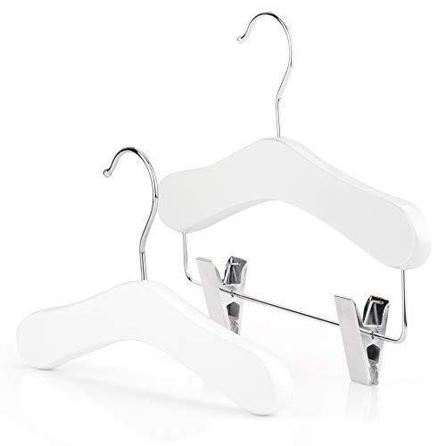 Conjunto de 12 Varas de Madeira para Crianças - Branco Hangerworld - Acessórios de vestuário - 12 varas, madeira, branco, suportes