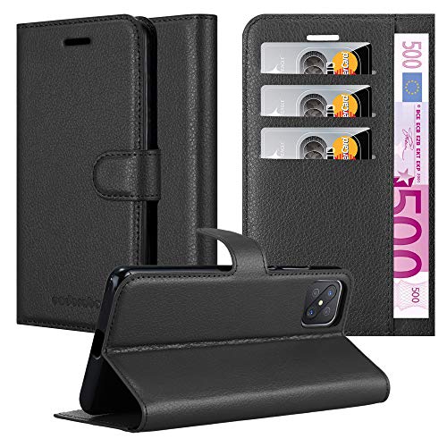 Capa para Oppo A92S CADORABO Preto com Fita CADORABO - Capas para telemóveis - capa, opppo a92s, preto, fita, fecho magnético, resistente