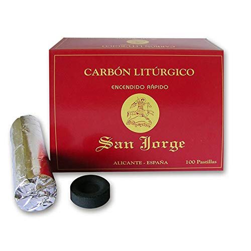 Carbon para Incensos San Jorge 100 Pastillas (33 mm) San Jorge - Incenso - carbono, incensos, 100 pastilhas, 33 mm