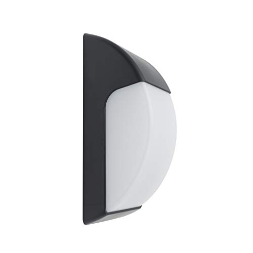 Candeeiro Exterior de Parede EGLO Titus Preto LEDKIA - Luminárias de parede - preto, pc, resistente à água
