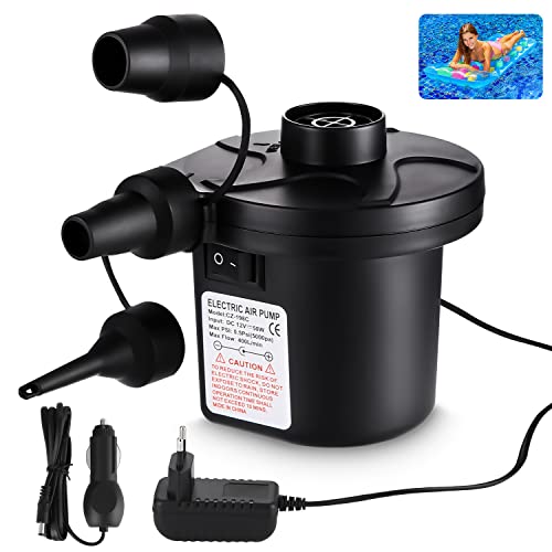 Bomba de Ar Elétrica Portátil BIRSHES com 3 Boquillas Birshe - Equipamento atlético de uso geral - portátil, elétrica, 3 boquillas