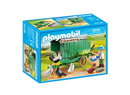Playmobil 70138 conjunto de bonecos temáticos para crianças PLAYMOBIL - Conjuntos de brinquedos - casulo, escada, ovos, galinhas, agricultor