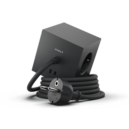Extensão Elétrica AVOLT Cube (3 Tomadas e 2 Portas USB) AVOLT - Fios e cabos elétricos - 3 tomadas, 2 portas USB, design moderno, sistema magnético