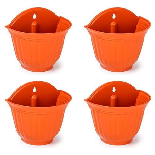 Conjunto de 4 Vaso Plástico AC (Castanho - 26x29.5x19cm) Chino Antonio - Vasos e canteiros - plástico, castanho, 26x29.5x19cm