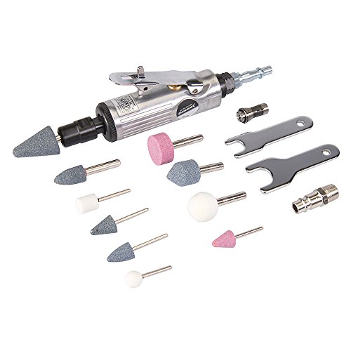 Conjunto de 15 acessórios para lixadeiras a ar SILVERLINE Silverline - Retíficas - 15 acessórios, discos abrasivos, chaves, pinças aperto