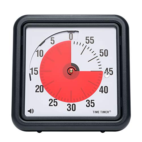 Relógio de Mesa TIME TIMER TTA1-W (Preto - 14.5 x 10.2 x 3.8 cm) TIME TIMER - Temporizadores de cozinha - relógio, preto, 14.5x10.2x3.8 cm