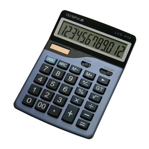 Olympia LCD 5112 calculadora PC Calculadora básica Olympia - Calculadoras - pc, calculadora básica, visor incorporado, metal, plástico