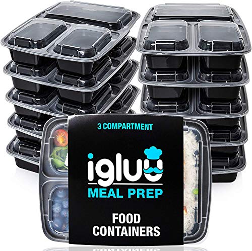 Caixa de armazenamento de comida HSN 10 peças Igluu Meal Prep - Recipientes de armazenamento de alimentos - caixa, armazenamento, comida, 10 peças