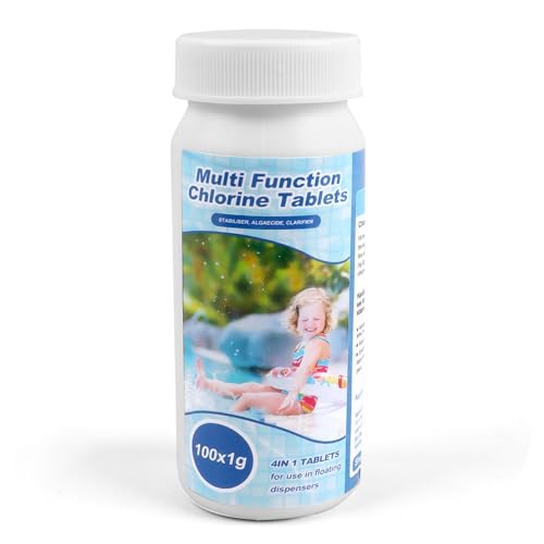 Produto de limpeza de piscina 1.000 l (Consumíveis e Acessórios) THFMDK - Limpeza de piscinas e produtos químicos - 1000 L, azul, branco