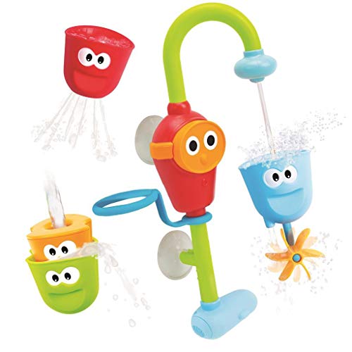 Yookidoo Flow'n Fill 2 em 1 Conjunto de brinquedos para crianças Yookidoo - Brinquedos de banho - 2 em 1, banho, ventosas, vasos, preenchimento