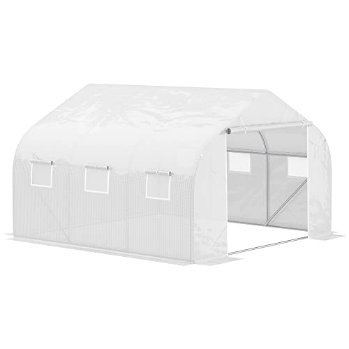 Pérgola Gazebo Outsunny | 3.5 x 0.3 x 2 m - Branco Outsunny - Toldos e gazebos - 3.5x0.3x2m, branco