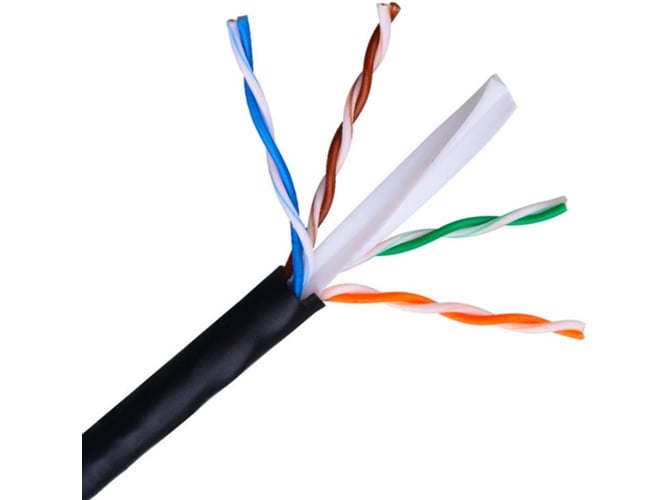 Cabo de Rede NANOCABLE (RJ45 - 100 m - Preto) NANOCABLE - Cabos de rede - rj45, 100 m, preto