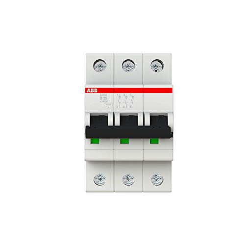 Instalação de Fusível ABB S203-B25 25A ABB - Painéis de disjuntores - 25A, interruptor, preto