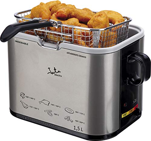 Fritadeira sem Óleo JATA FR326N (1 L - 1000 W) Jata - Fritadeiras - 1 l, 1000 W, antiaderente, termostato regulável