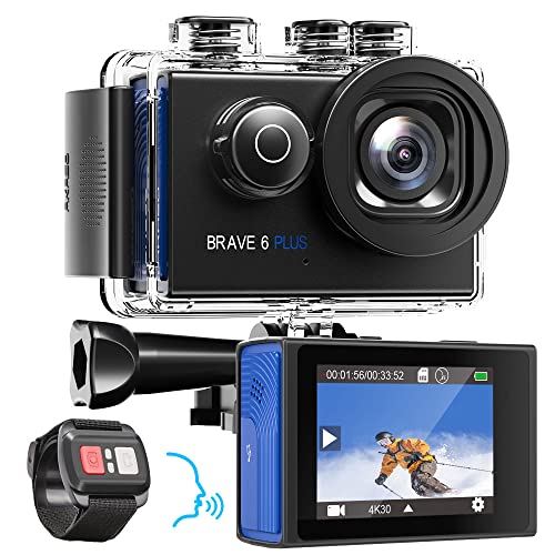 Action Cam AKASO Brave 6 Plus (4K - 20 MP - Até 90 min de autonomia) AKASO - Câmaras de vídeo - 4k, 20 mp, 90 min autonomia, cmos