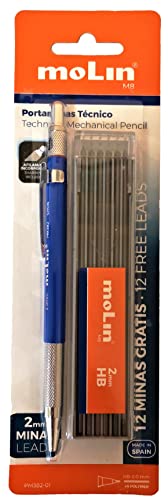 Molino de Minas Portátil 2mm + Tubo de Minas MOLIN Molin - Lápis mecânicos - portátil, 2mm, tubo de minas